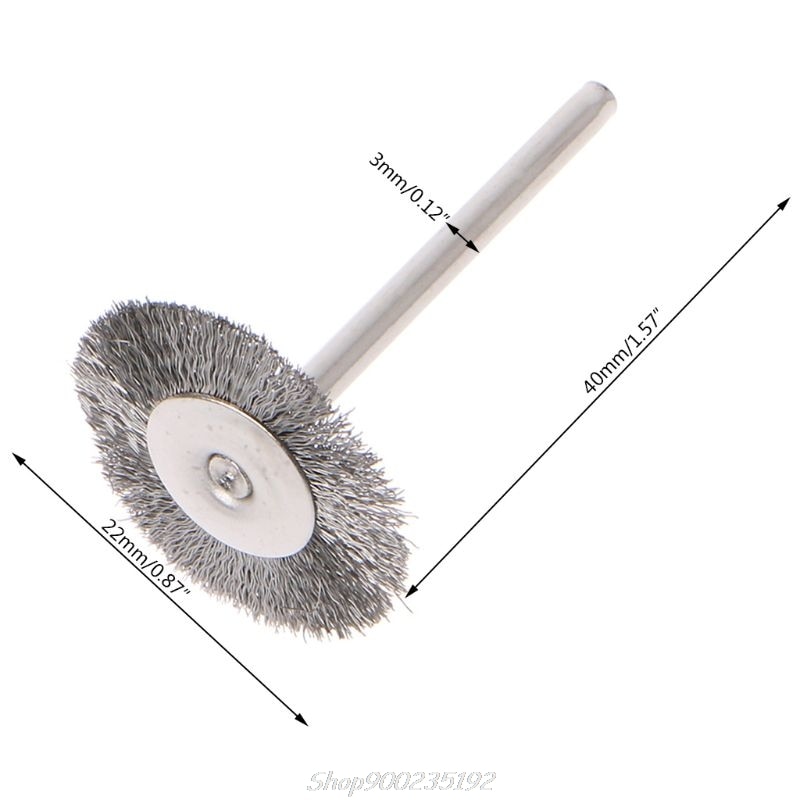 10 stücke 22mm Platin Klinge Edelstahl Draht Rad Pinsel Dremel Dreh Werkzeug für Mini Bohrer Dremel Polieren Dremel zubehör