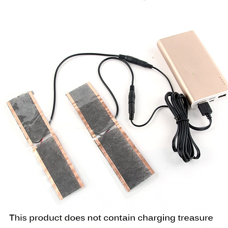 2Stck Kohlenstoff Fiber Heizung Pad Winter Radfahren Skifahren Heizung Film Elektrische Infrarot Fieber Wärme matt warm USB Elektrische Heizung Pad