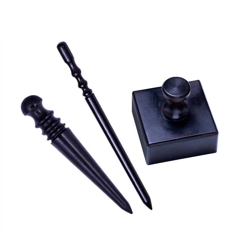 Ein Satz Leder Rand Burnisher Schwarz Holz Rand glatter Leder Handwerk Werkzeug Leder Poliert Schleifen Werkzeuge 3 Kunst Für Wählen