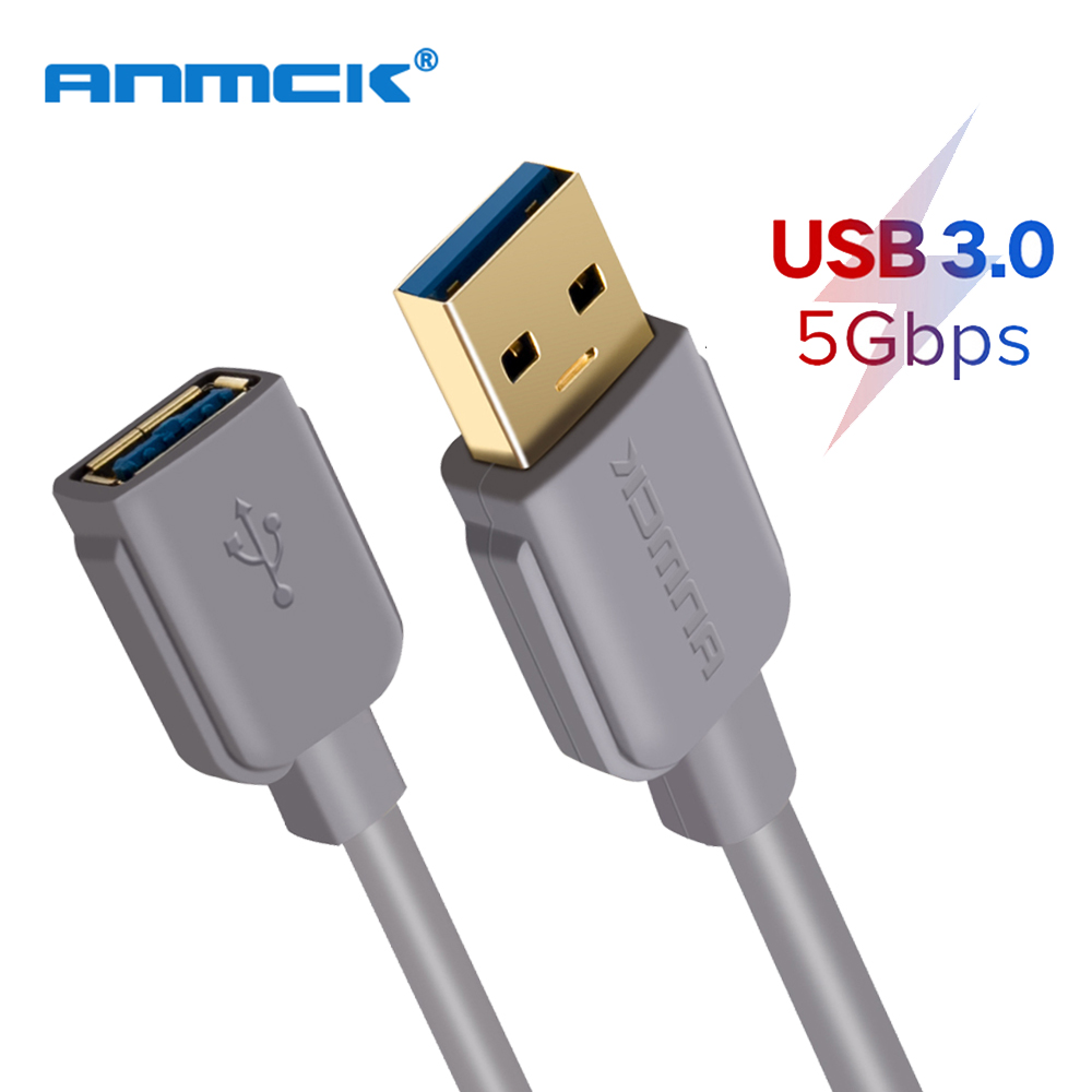 Anmck USB 3,0 Verlängerung Kabel Männlich zu Weiblich USB Zu USB 3,0 2,0 Verlängerung Kabel für Clever TV PS4 Xbox eine SSD