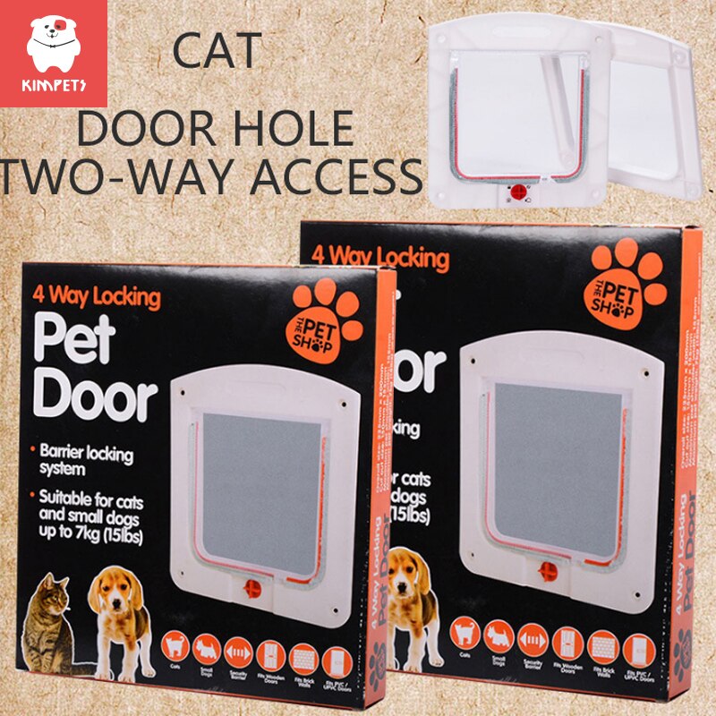 KIMPETS Haustier Freies Eintrag Und Ausfahrt Zwei-weg Sicherheit Tür PP Material Katze Tür Katze See Hund Welpen Haustier See