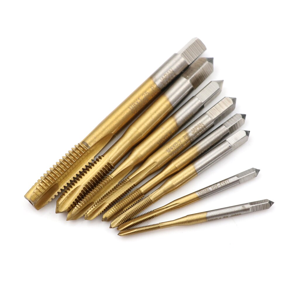 Hand Werkzeuge Titan Coati Spiral- klopfen Punkt Gerade Flöte metrisch Maschine Schraube Wasserhähne Gewinde Maschine M2/M2.5/M3/M3.5/M4/M5/M6/M8