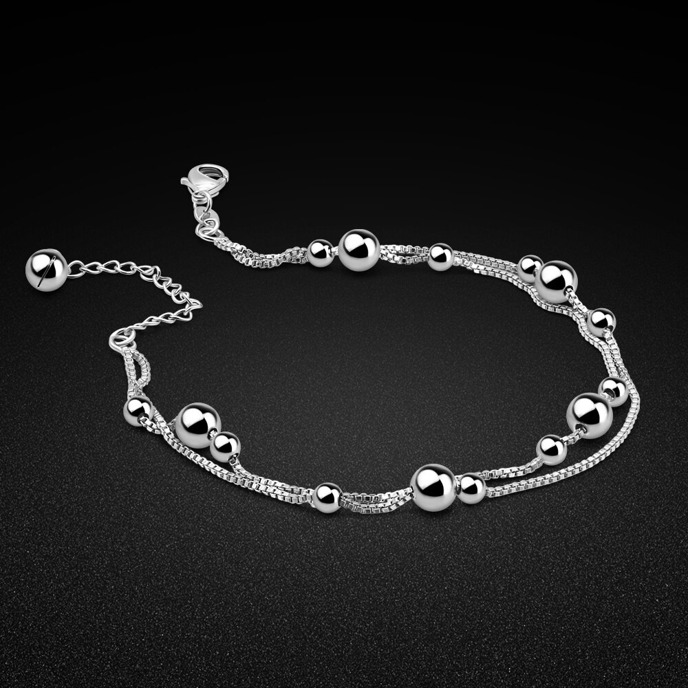 Sommer beliebte silber schmuck frauen 925 Sterling silber fußkettchen Original silber Korn kette Knöchel Armbinde Strand zubehör