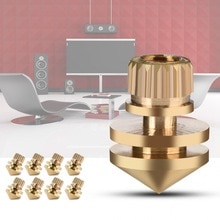 8Stck Kupfer Lautsprecher Suspension Spikes Isolation Steht Fuß Basis Pad Kupfer Lautsprecher