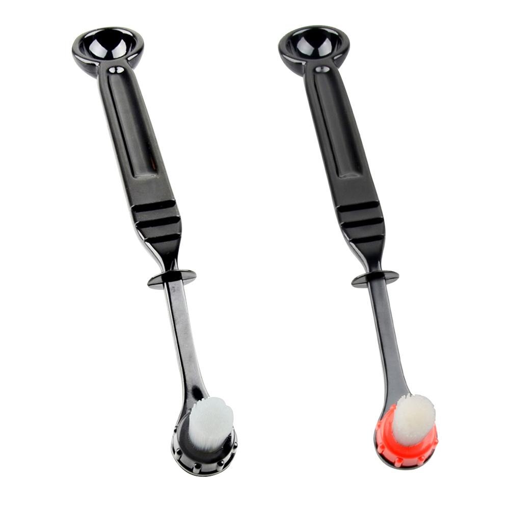 Abnehmbare Kopf Austauschbare Kaffee Maschine Reinigung Pinsel mit Löffel für Espresso Barista Werkzeuge Kaffee Zubehör