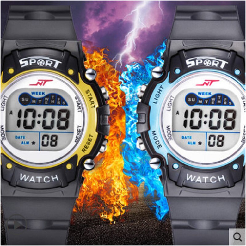 freundlicher uhr jungen wasserdichte nacht licht grundschule uhr Sport multi-funktion elektronische uhr jungen uhr