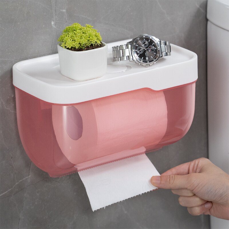 Schlecht Wc Papier handtuch Halfter Zauberstab Halterung Kunststoff WC Wc Papier Halfter mit Lagerung Regal Gestell Papier Lagerung Kasten