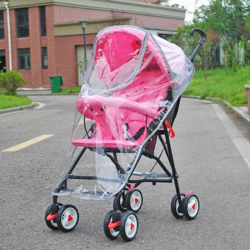 Kinderwagen Zubehör Wasserdichte Regen Abdeckung transparent Wind Staub Schild Reißverschluss Öffnen Für Baby Kinderwagen Kinderwagen Regenmantel