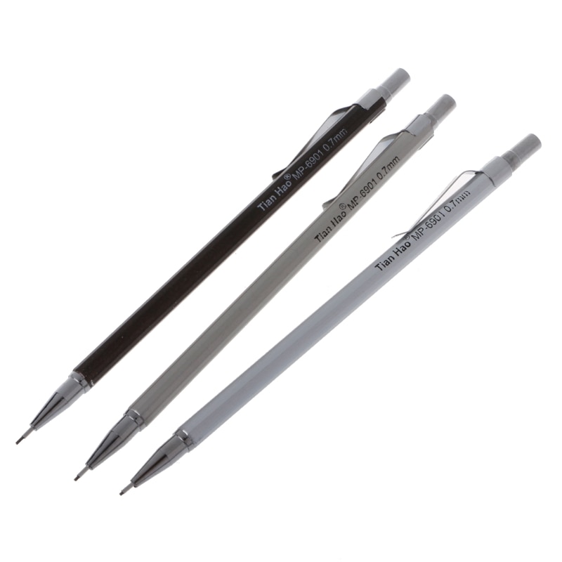 3Stck 0,7mm Automatische Bleistift Büro & Schule Metall Stifte Liefert Mechanische Bleistift