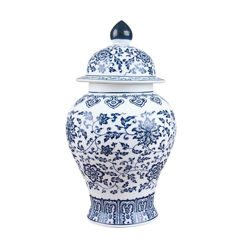 Jingdezhen antike porzellan blau und weiß allgemeine Panzer dosen Tee Krug lagerung Panzer