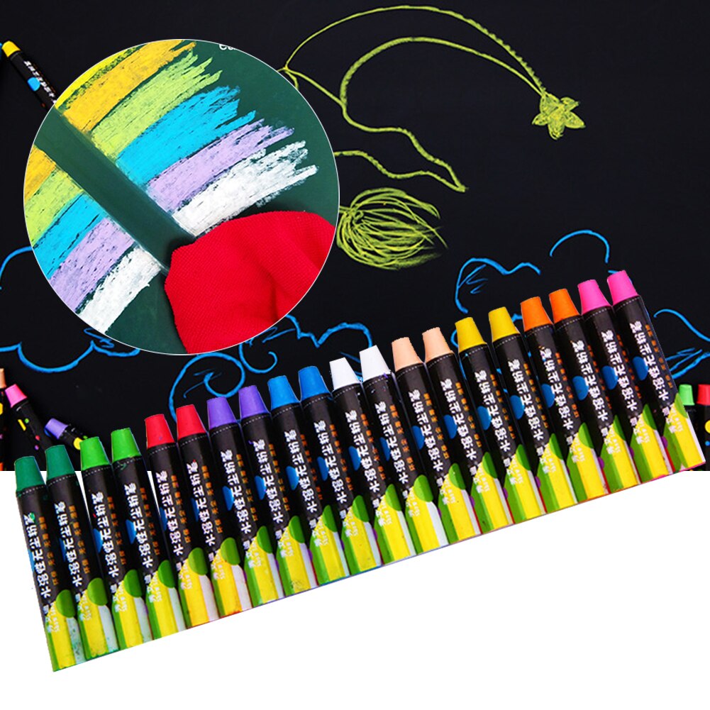 20 stücke Bürobedarf Stationären Schule Gekritzel markieren Ungiftig Staub Kostenloser Tafel Wasser Löslich Kreide Lehre Einfach Wischen