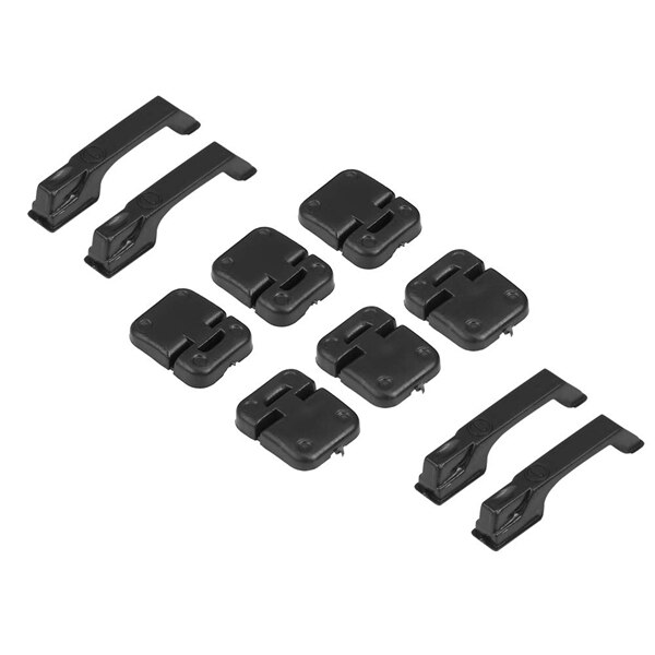 1einstellen Schwarz Kunststoff Klettern Auto Tür Scharniere &Ampere; Tür Griffe für 1:10 RC Raupe Traxxas TRX4