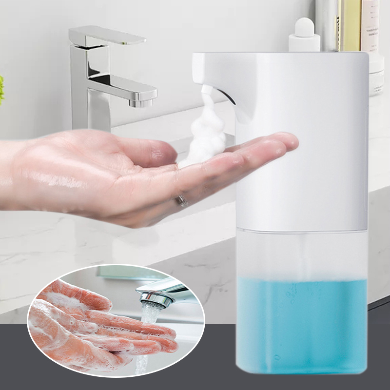 350ml automatisch Sensor Bad Seife flüssig Schaum Spender Hände Unterlegscheibe Seife Spender Pro Bad Küche