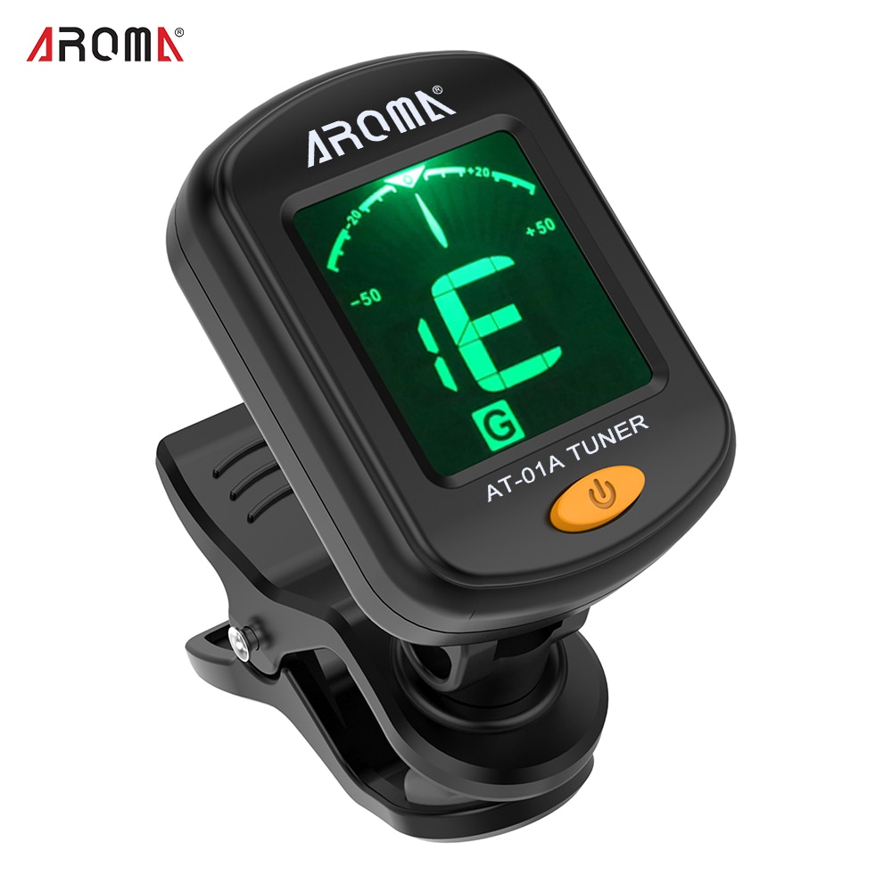 Aroma beim-01A Gitarre Tuner rotierend Clip Tuner LCD Anzeige für Farbe Akustische Gitarre Bass Ukulele Gitarre Zubehör