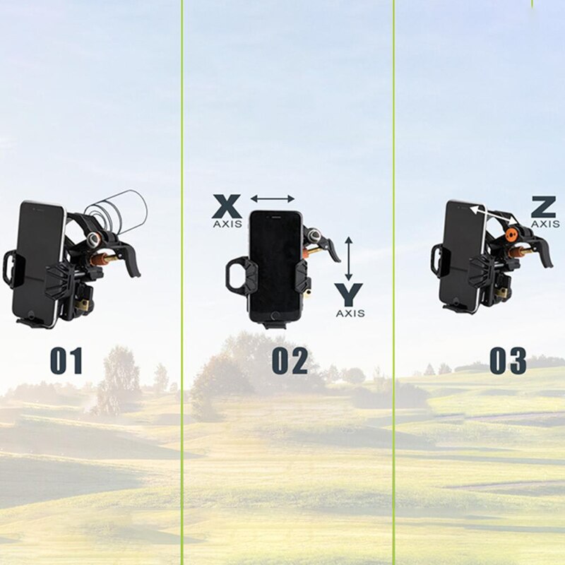 3-achsen Universal- Smartphone Adapter Handy, Mobiltelefon Teleskop Mikroskop Stehen