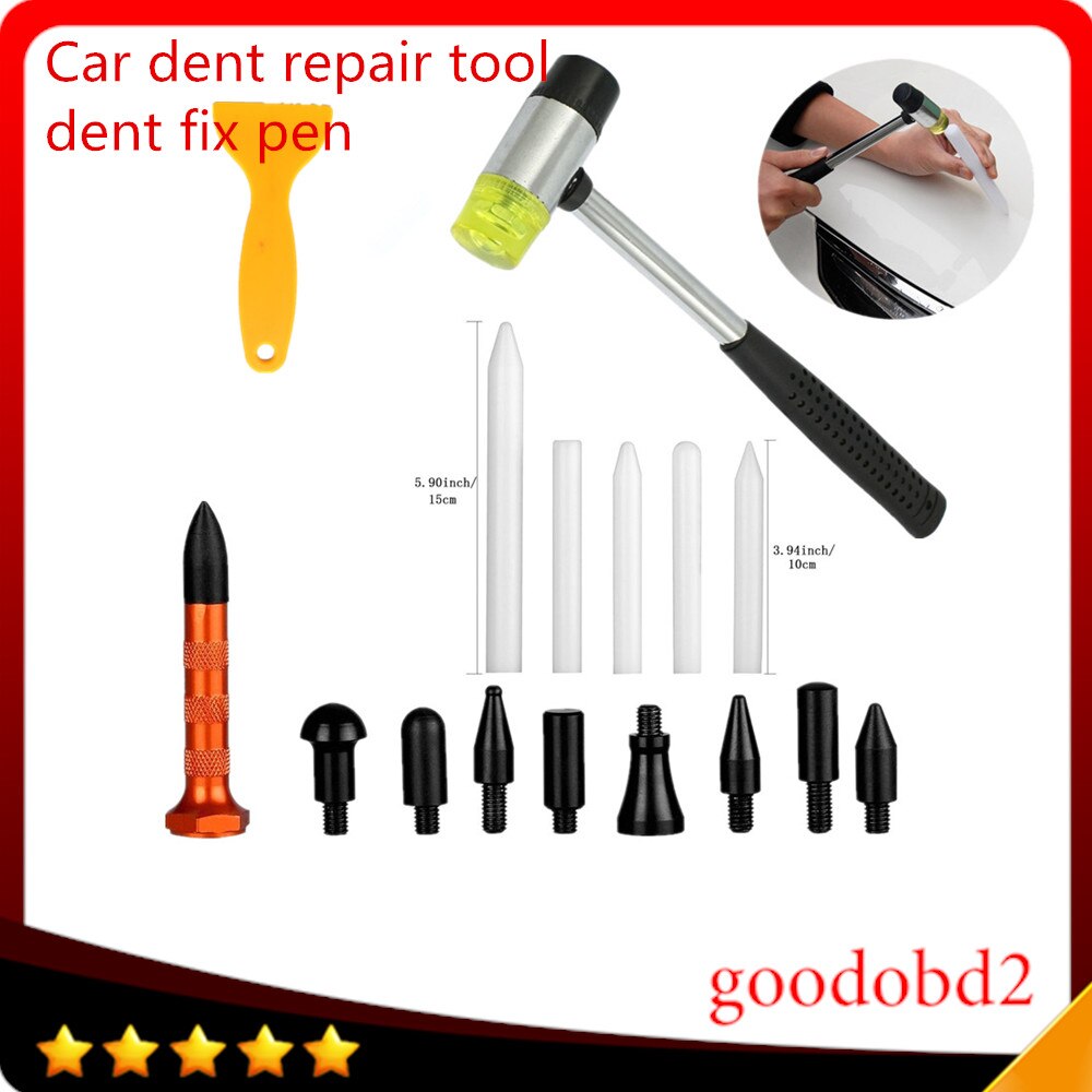 Auto Werkzeug klopfen Nieder Bausätze Delle Entfernung Werkzeug + Gummi Hammer für Auto Automobil Delle Reparatur Auto Delle Entferner + Auto kratzen