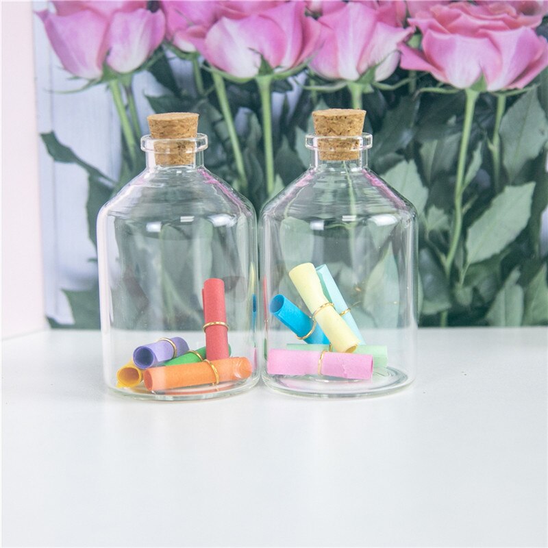 80ml transparent Glas Kork Flaschen Glas Fläschchen Gläser Leeren Lagerung wünschen Flaschen Dekorative Diy 47*75 * 12,5mm 12 teile/los