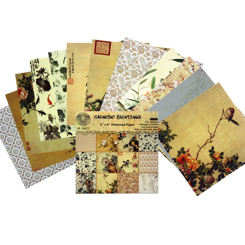 6 'x 6' 24 Blätter/Pack schneiden stirbt Scrapbooking Pads Papier Origami Kunst Hintergrund Papier Karte, Der DIY Sammelalbum Papier Handwerk