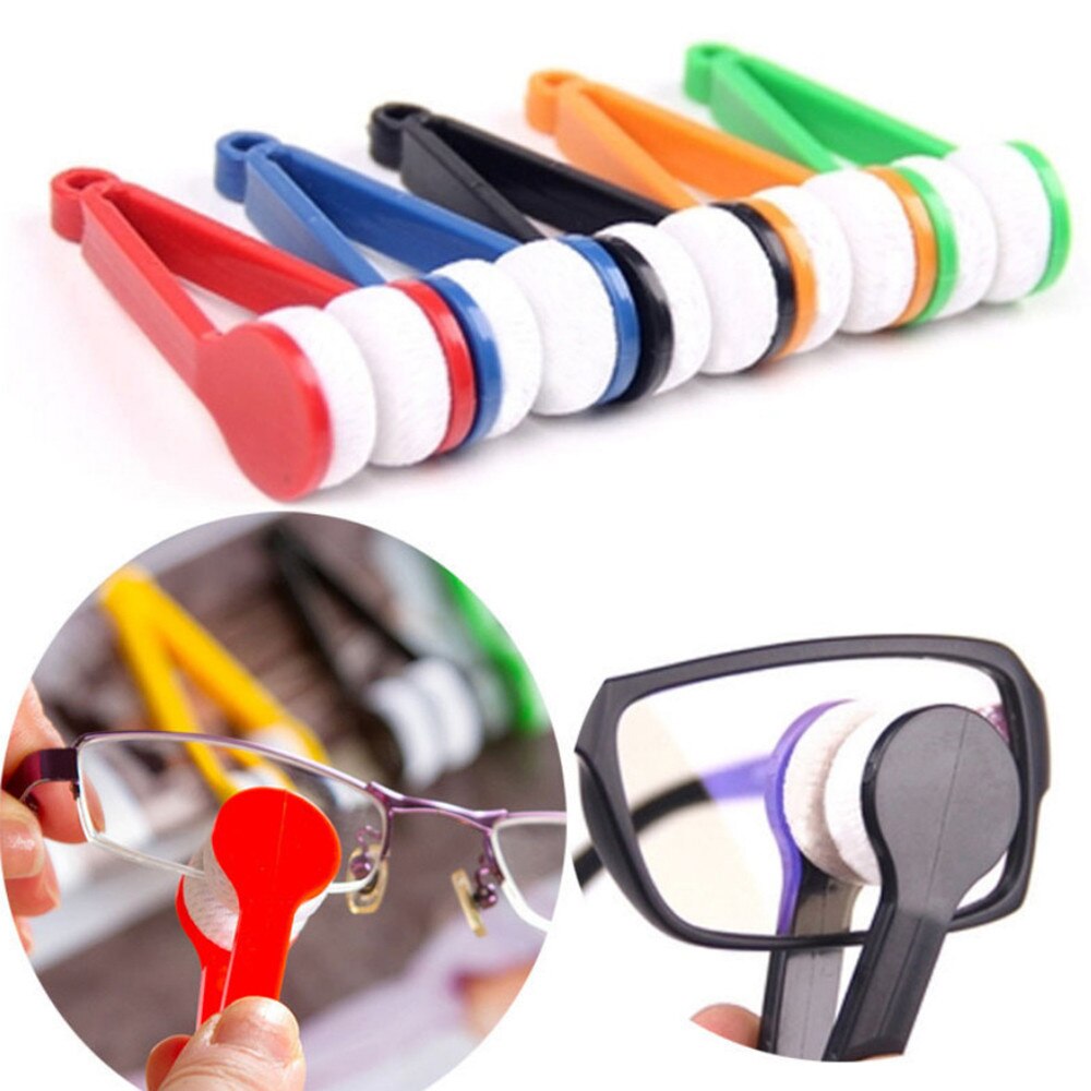 1pc Sonnenbrille Brillen Mikrofaser Brille Reiniger Pinsel Reinigung Werkzeug Brillen Reiniger Hause Büro Zubehör Freies Schiff