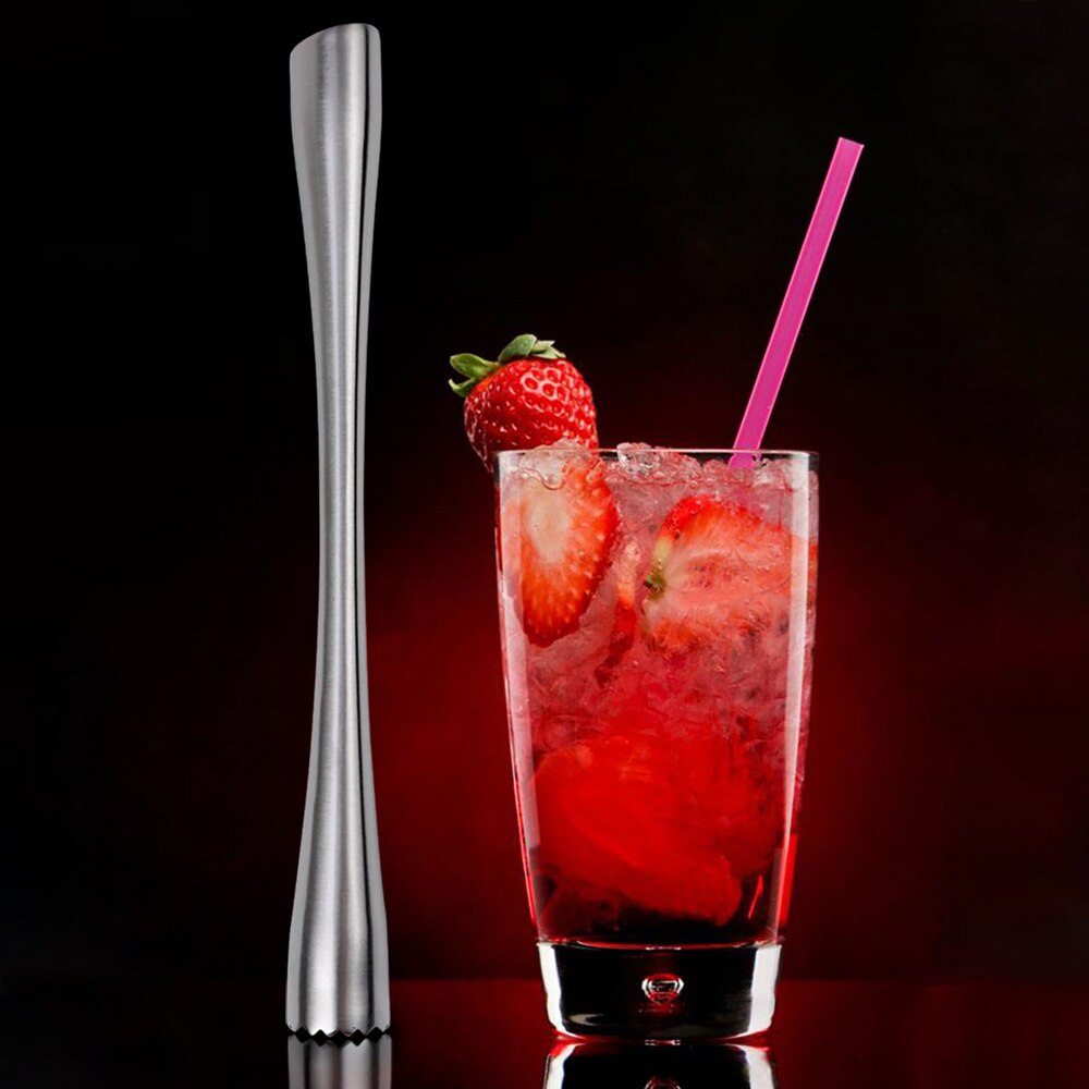 NewIce Zerkleinerung Stange Edelstahl Eis zermalmen Stange Cocktail Muddler Swizzle Stock Bar DIY Eis Brecher Stange Hammer Barmann Bar