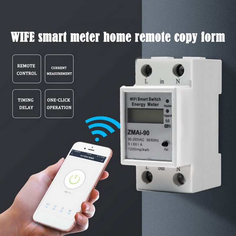 Sonoff R2, 60-80A Energie Energie Meter Monitor Drahtlose WiFi Schalter mit zeitliche Koordinierung teilen Funktion Fernbedienung Clever Heimat