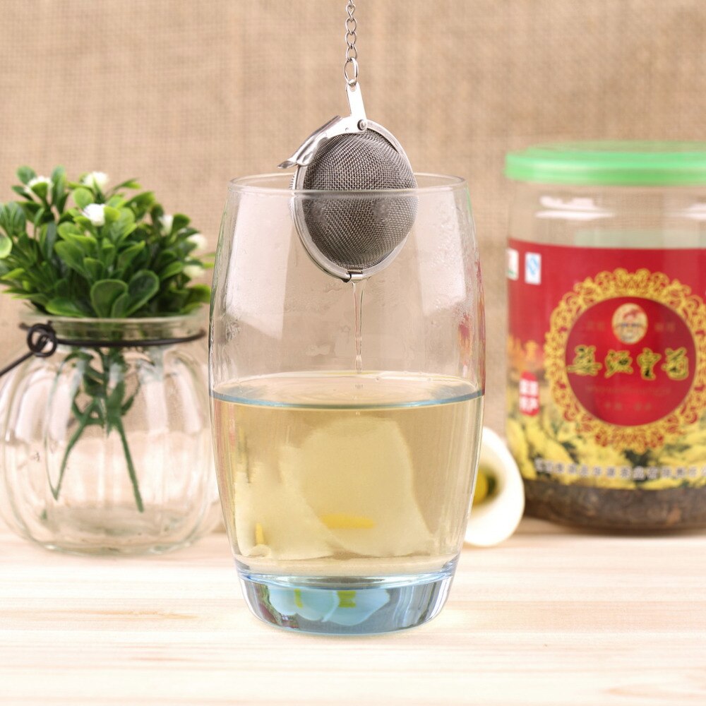 Edelstahl Kugel Verriegelung würzen Tee Ball Sieb Gittergewebe Infuser Tee Infuser Filter infusor Gittergewebe Pflanzliche Ball kochen werkzeuge
