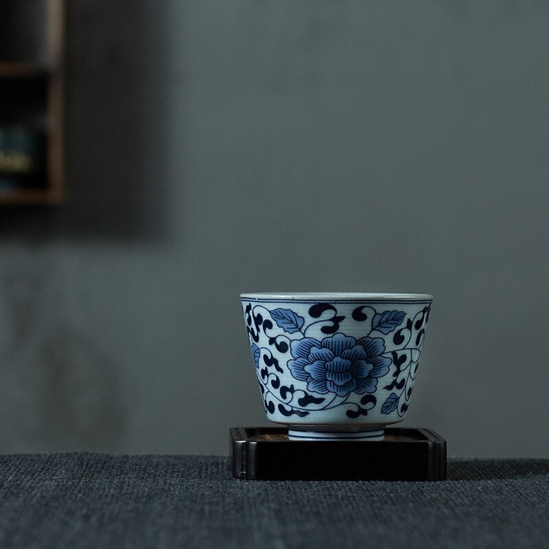 Jingdezhen Blau und Weiß Porzellan Tee Tasse Porzellan Kung-Fu Tee-einstellen Tee Tasse Duft-Riechen Tasse Einzigen Schüssel Meister tasse Schalen