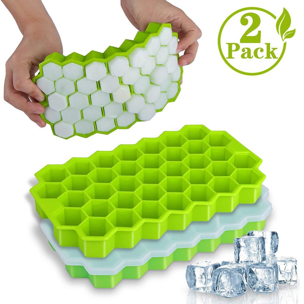 Silikon 37 Würfel Waben bilden Eis Würfel Tablett Eis Würfel Hersteller Schimmel Eis Partei Küche Bar Eis Ball Hersteller zubehör