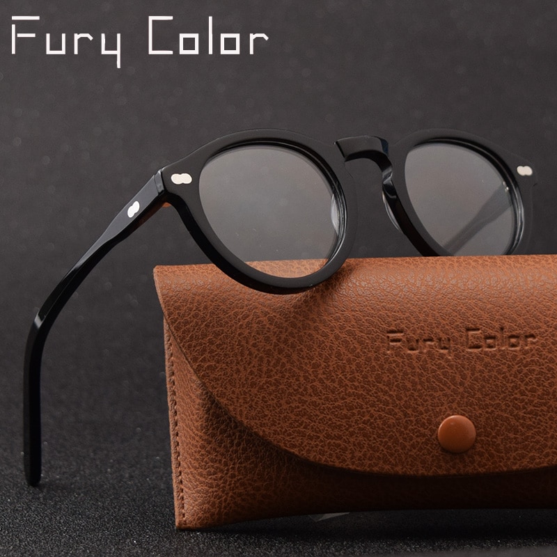 Acetat optische rahmen retro myopie brille rahmen Runde Stil Jahrgang Brillen rezept Männer Frauen brillen Brillen