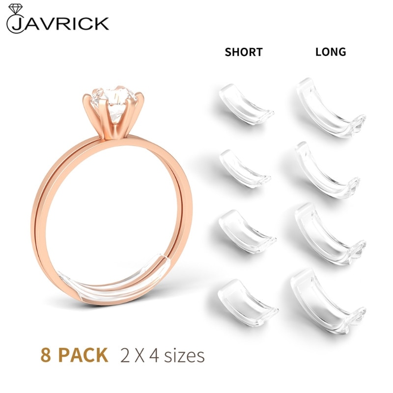 8Stck unsichtbar Klar Ring Größe Erzähler für verlieren Ringe Ring Erzähler Ring Sizer Minderer passen Jede Ringe Adjuatable Werkzeuge