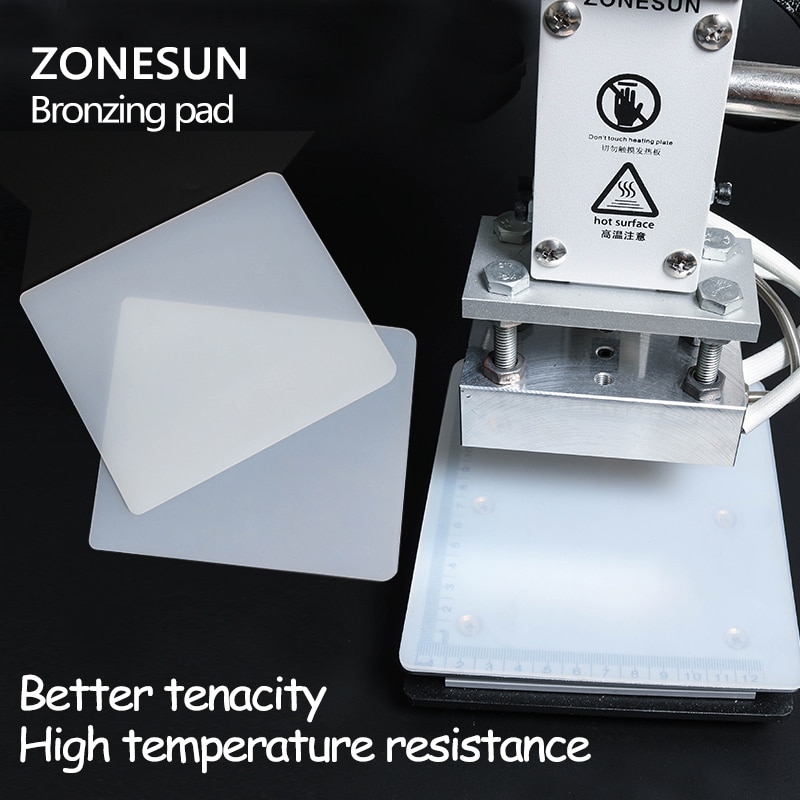 ZONESUN Bronzing Pad Gummi Decke für Heißfolienprägung Maschine leder präge maschine zubehör Stempel werkzeug teile