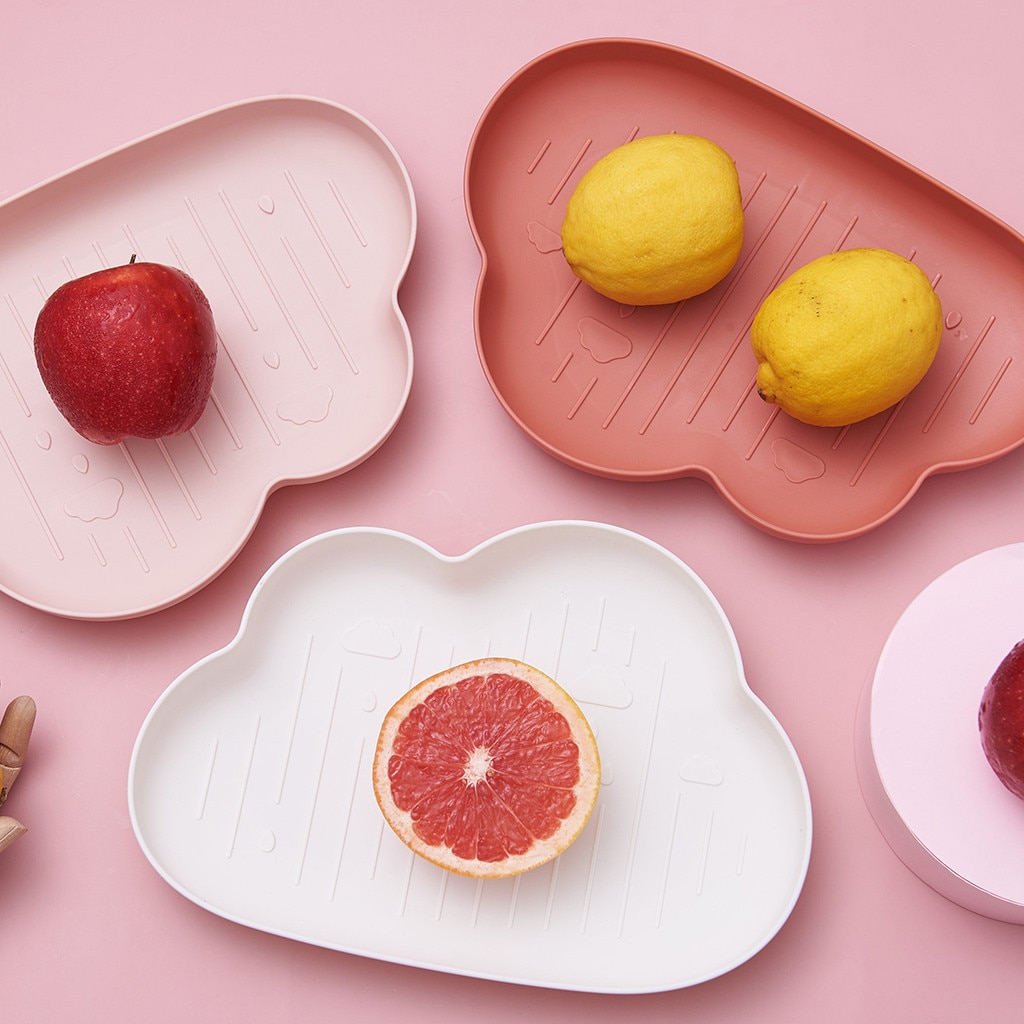 Obst Platte Kreative Wolke Obst Teller Tablett Kunststoff Licht Platte Snack murmeln Heimat Küche Lagerung Kasten Nachtisch Kasten # YL5