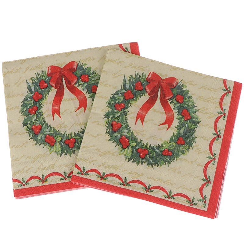 20 teile/satz Servietten Einweg Girlande Gedruckt Grafik Gewebe Servietten Hand Papier für Weihnachten Baby Dusche Geburtstag Dekor