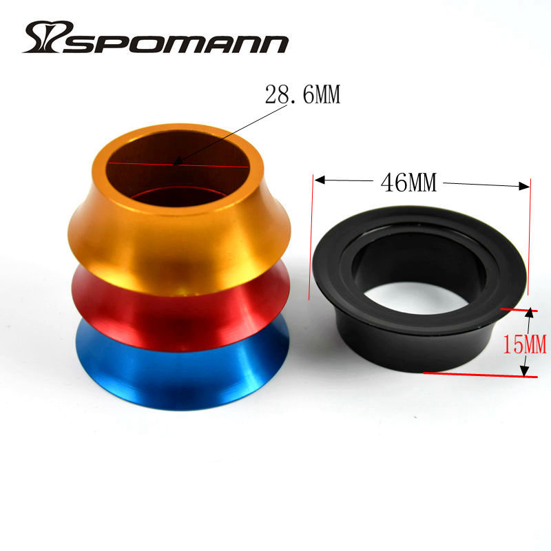 NEUE CNC Aluminium Legierung Fahrrad Kegel Unterlegscheibe 15mm Fahrrad Gabel Headset Kegel Abstand Steigleitung Pad Ring Dichtung Fahrrad -teile-Lieferant