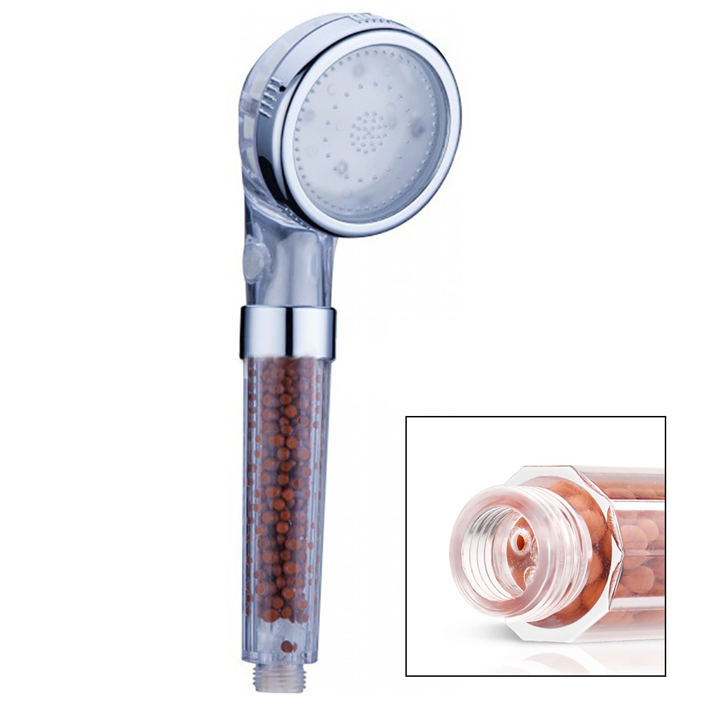 LED Anion Dusche Kopf Spa Dusche Kopf Druck Wasser-sparen Temperatur Kontrolle Bunte Handheld Großen Regen Dusche