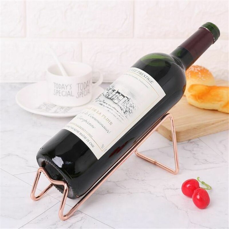 3 farben Einfache Galvanik Handwerk Wein Gestell Edelstahl Rotwein Bahre Wein Halfter Haushalt Wein Flasche Gestell Zubehör