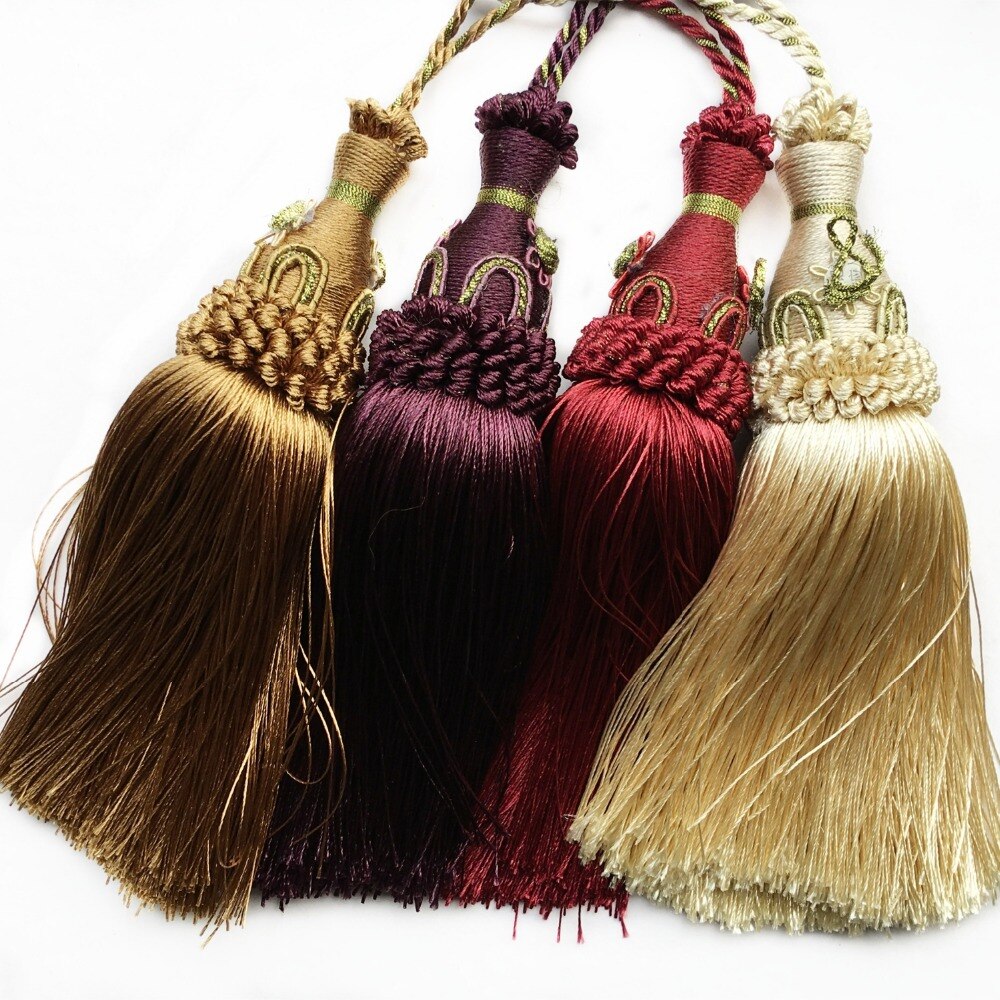 Euro Stil Dekorative Zubehör Schlüssel Quaste Sofa Stuhl Trimmt Abdeckung Großen Vorhang Volant Garnituren 27,5 cm Länge