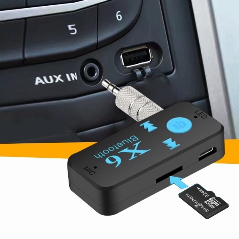 X6 Bluetooth Sender Aux Usb Auto Spielen Musik Empfänger Adapter 5,0mm Bluetooth Adapter MP3 Musik Adapter Für Auto-Spieler