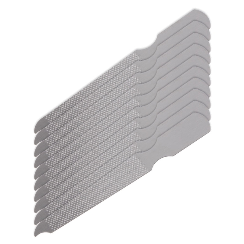 10 stücke Dual Seitig Edelstahl Metall Nagel Kunst Datei Manikübetreffend Pedikübetreffend Werkzeug Neue Silber Neue Nagel Dateien