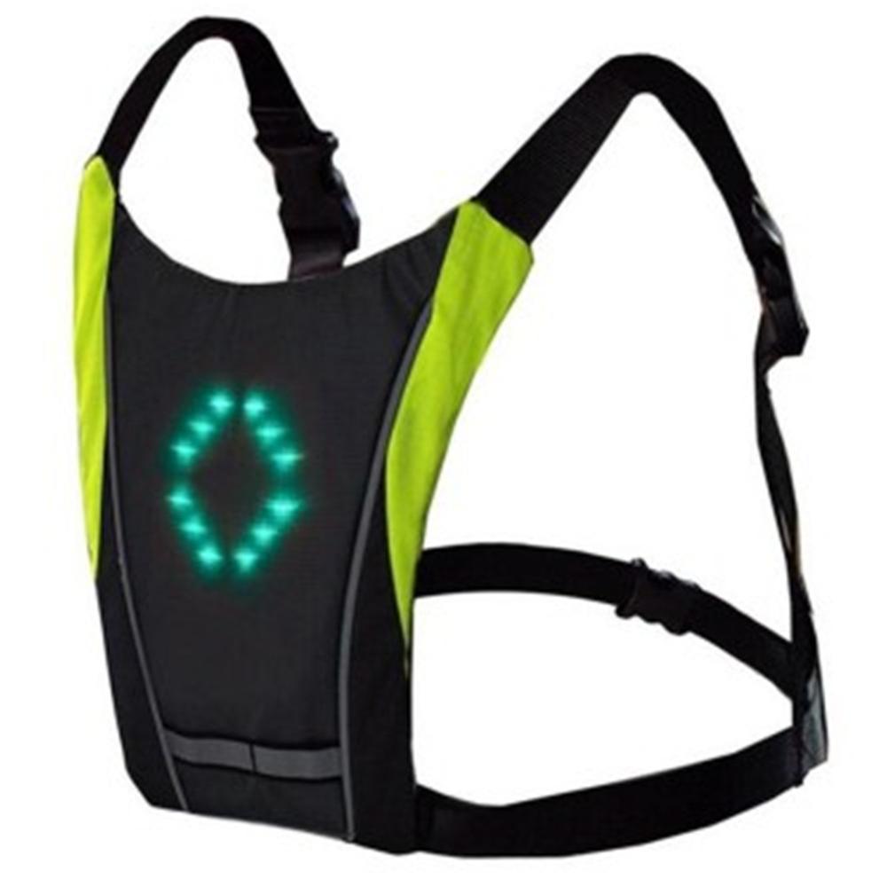 LED Drahtlose Sicherheit Radfahren Weste 20L MTB Fahrrad Tasche Sicherheit LED Blinker Licht Weste Fahrrad Reflektierende warnen Westen mit remo