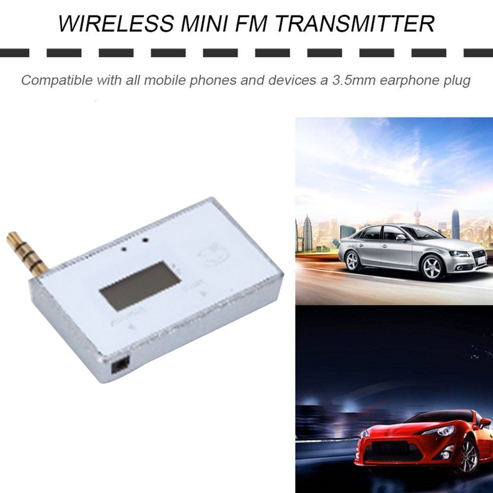 Heißer Professionelle Drahtlose Mini FM Sender Auto MP3 Spieler Anzeige Musik Audio- Für Handys Tablette PC MP3 Spieler Empfänger