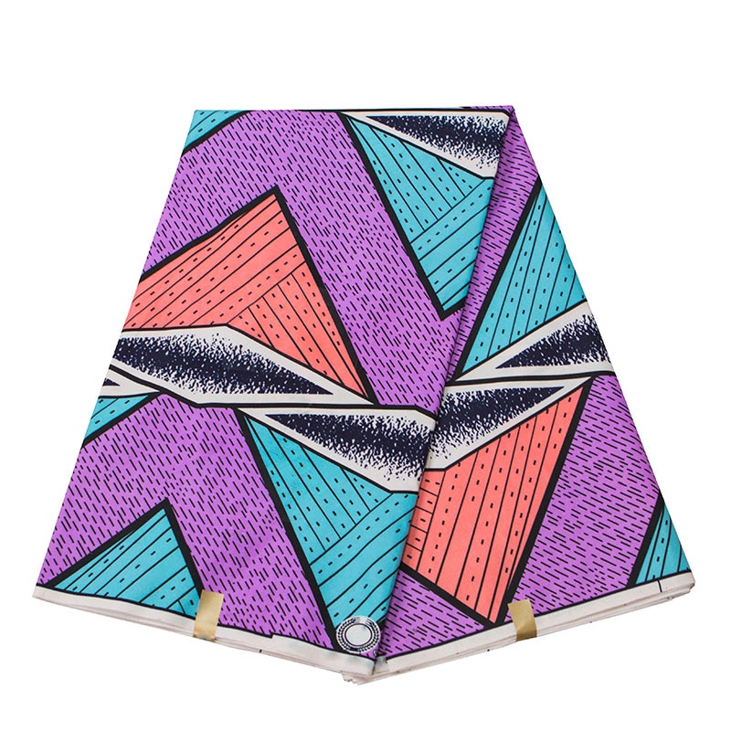 Neue Afrikanischen Stoff Wachs Druck Polyester Geometrie Drucken Echt Wachs Tüll ankara Stoff Für Kleid