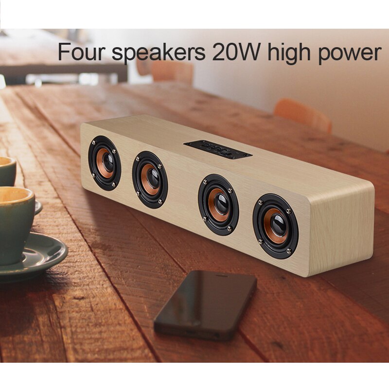 vier lautsprecher hoch-Energie heimkino lautsprecher, tragbare Bluetooth kabellos lautsprecher, holz Klang Bar subwoofer, hilfs USB