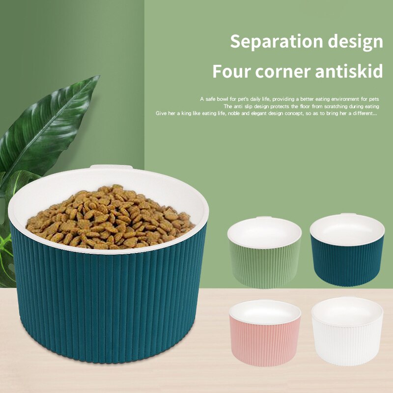 Haustier Katze Schüssel Neue Abnehmbare Waschbar Kunststoff Zubringer für Katze Schützen Halswirbelsäule Hohe Fuß Einzelnen Schalen Haustiere Fütterung Liefert