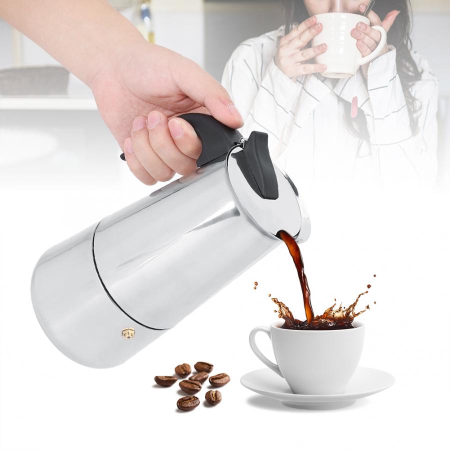 450ml Edelstahl Elektroherd Kaffee Topf Hersteller Heizung einstellen Eu-stecker 220-240V () kaffee electrica