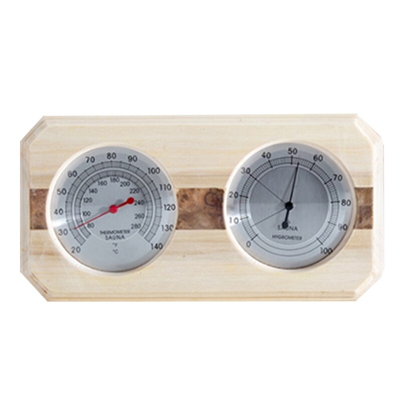 Holz Sauna Hygrothermograph 2 in 1 Doppel Zifferblatt Thermometer Hygrometer Sauna Zimmer