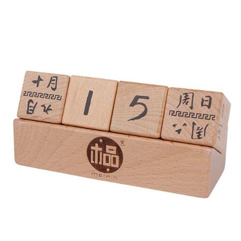Beliebte Garten Ornamente Holz Holz Kalender Kalender Kleine Wohnkultur Eingerichtet Manuelle freundlicher der Zeit Kalender Spielzeug
