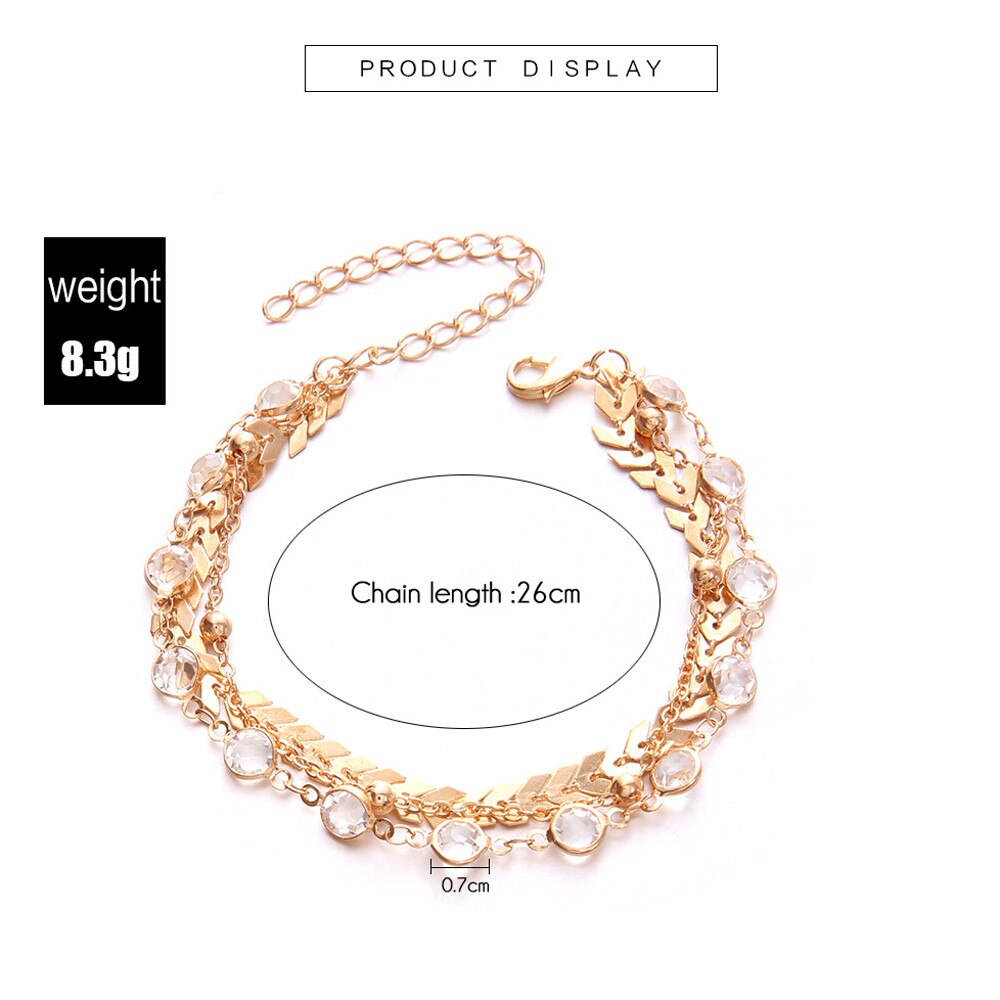 Frauen mehrschichtig Fußkettchen Kette Schmuck Strand Fußkettchen Perlen Boho Fuß Barfuß Sandalen Auf sterben Bein Weibliche Knöchel Armbänder