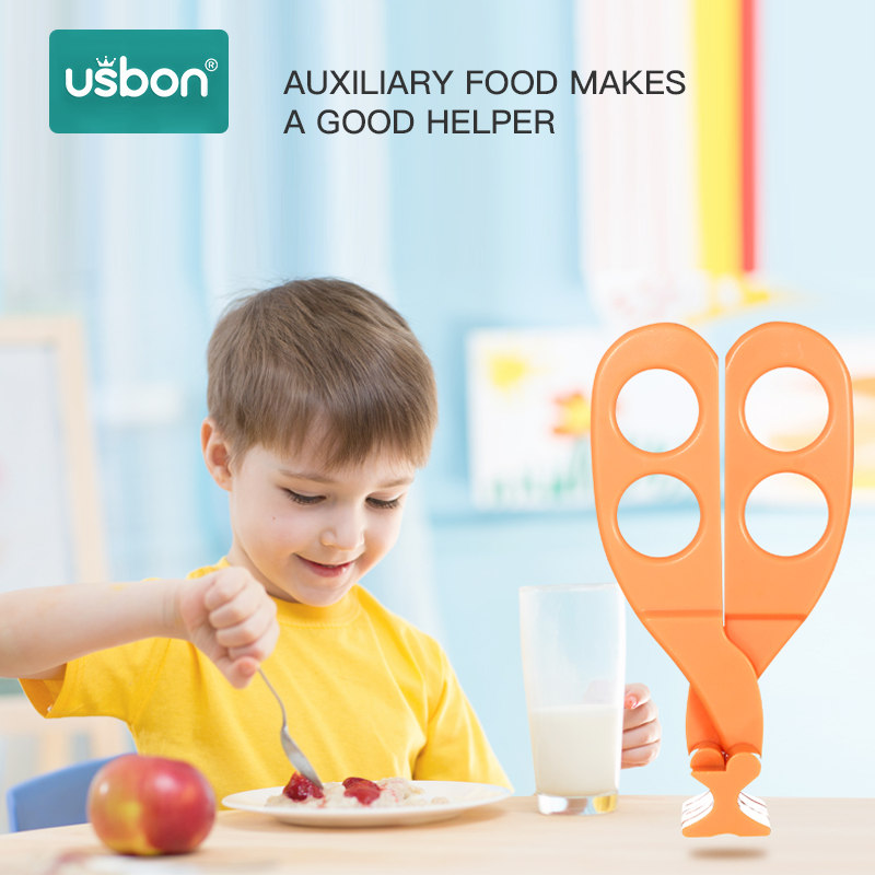 Usbon Mütterlichen Art Professionelle Baby Lebensmittel Schere Babynahrung Ergänzung Schere freundlicher Kleinkind Fütterung Baby Lebensmittel Hersteller