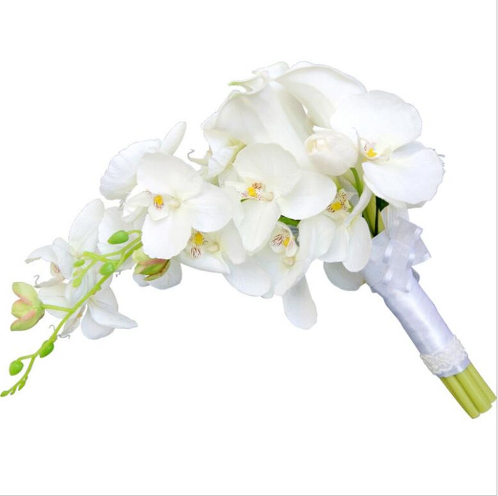 Braut Blumensträuße Wasserfall Hochzeit Strauß Künstliche Jahrgang Blume Calla Lilie Hochzeit Liefert Ramos De Flores Para Novias